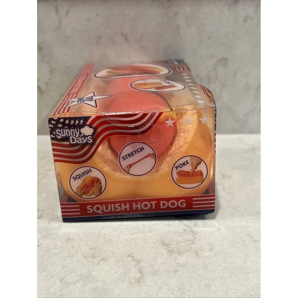 Sunny Days Squeeezy Hot Dog Fidget Toy